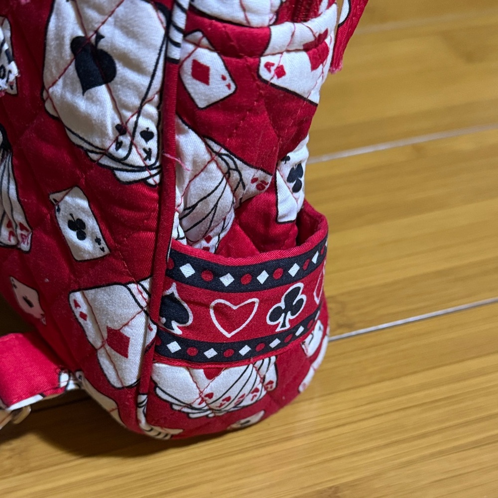 Red Playing Card Pattern Backpack - image 3